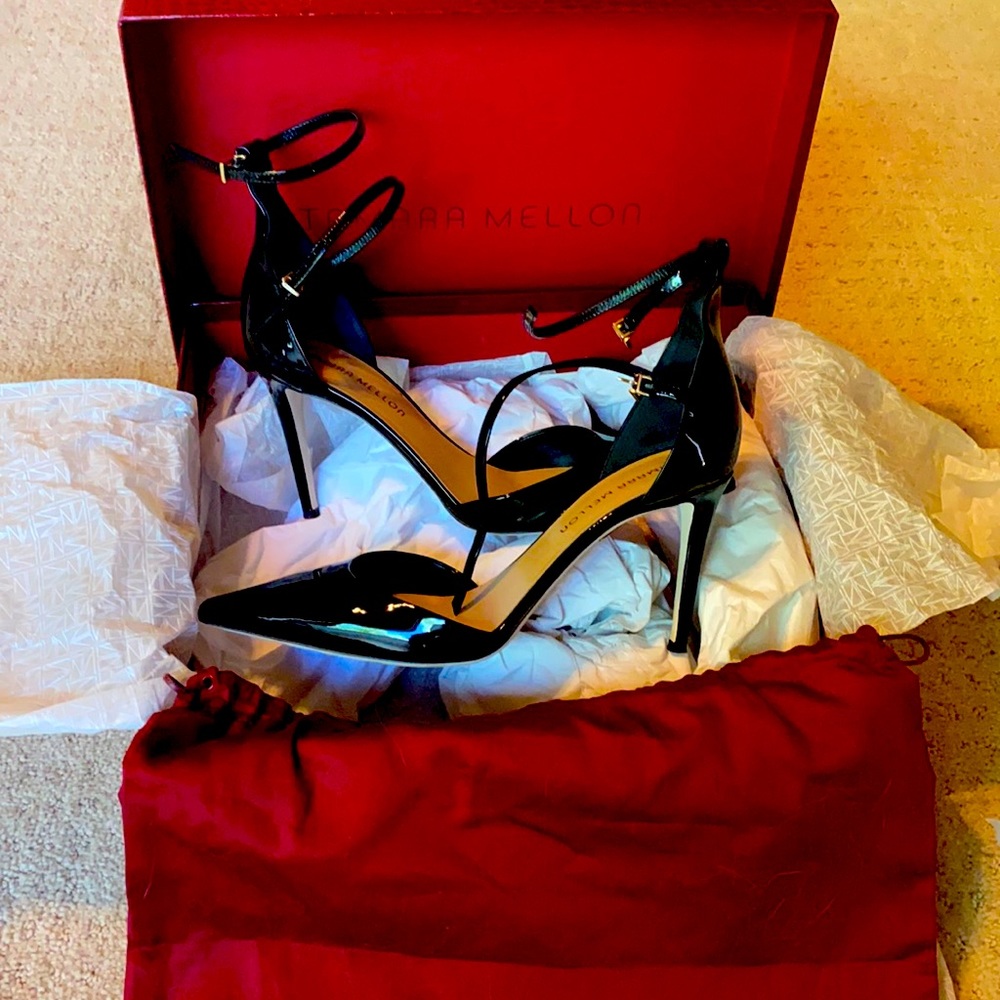Tamara Mellon Rendezvous 90 black patent leather